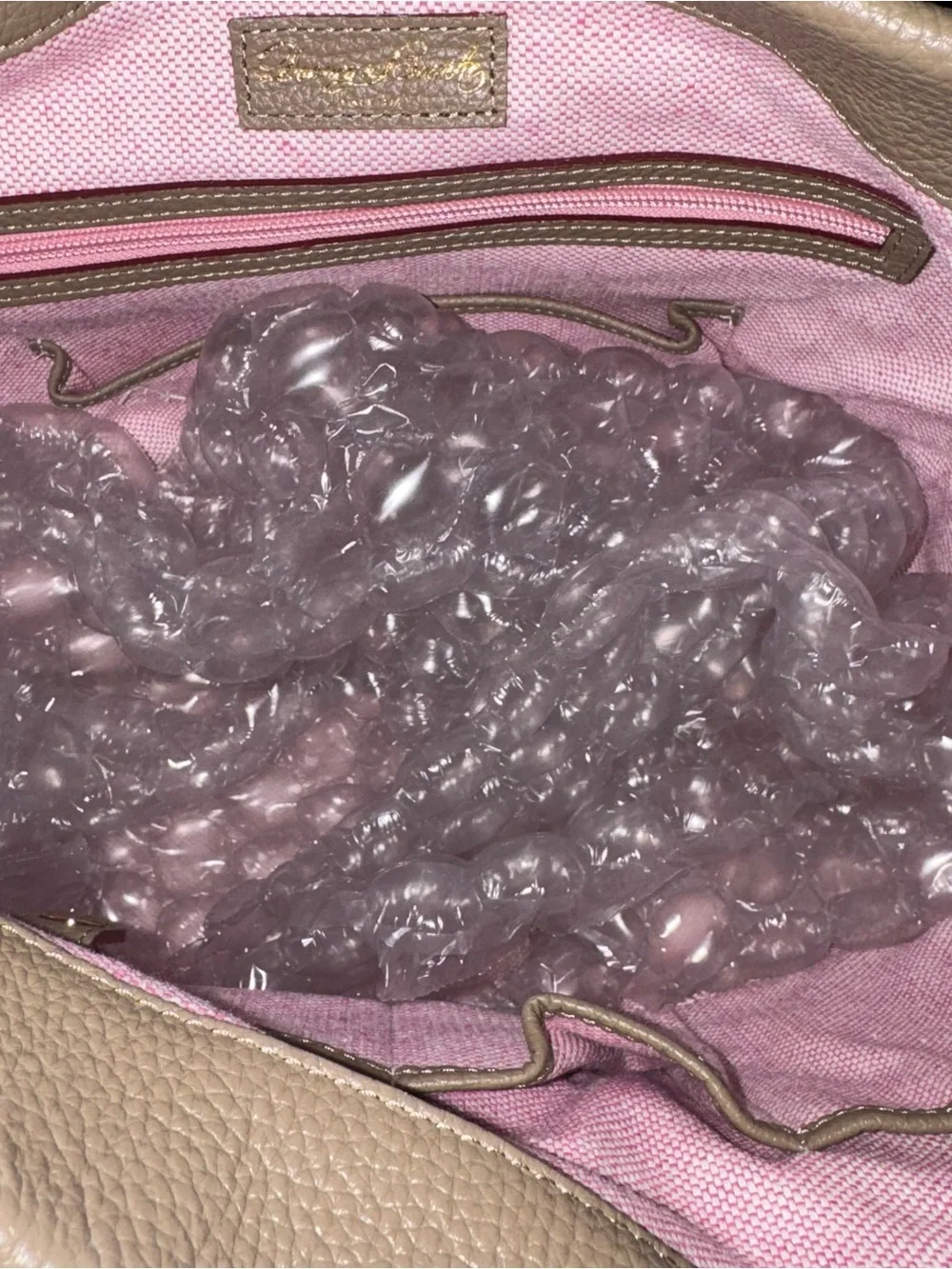 Dooney & Bourke Taupe Pebbled Leather Hobo with Coin Purse